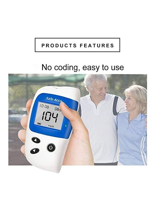 SINOCARE - Safe Accu2 Blood Glucose Monitoring System With 50 Test Strips And Lancets - Image 1