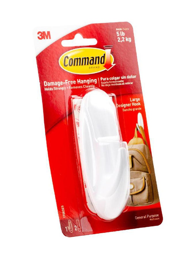 3M Double Adhesive Command Hook White 17cm - Image 2