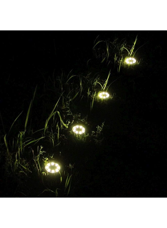 Beauenty 4 Pack 8 LED Garden Pathway Outdoor In-Ground Lights White 12x13centimeter - Image 5