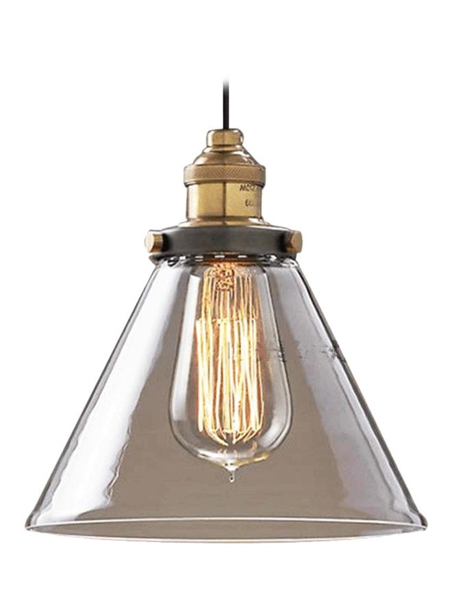 Beauenty Glass Funnel Filament Pendant Gold 16x16centimeter