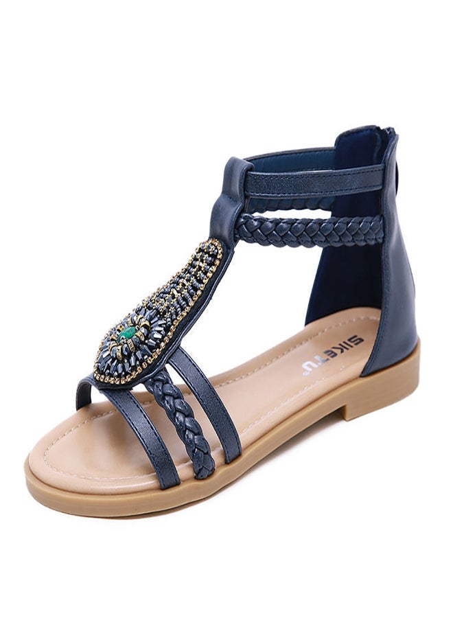 Beauenty Full Zip Flat Sandals Blue  - Image 1