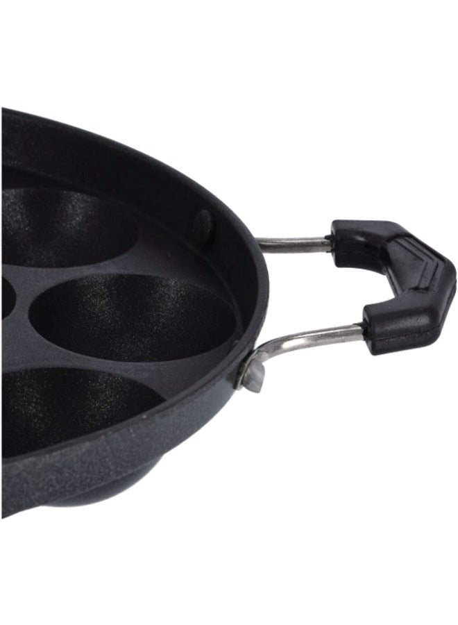 DELCASA 12 Pits Aluminum Nonstick Appa Pathram Appam Pan Black 20cm - Image 5