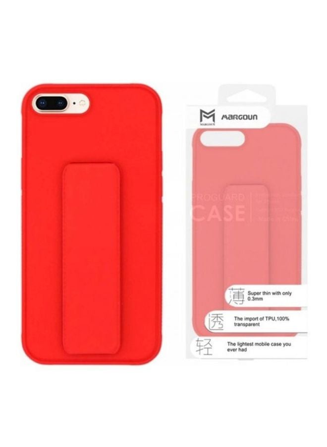 MARGOUN Protective Case Cover with Finger Grip Stand for Apple iPhone 7 Plus Red - Image 2