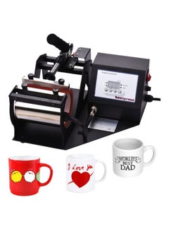 Heat Press Printing Machine with Digital Display for Mugs and Cups Black