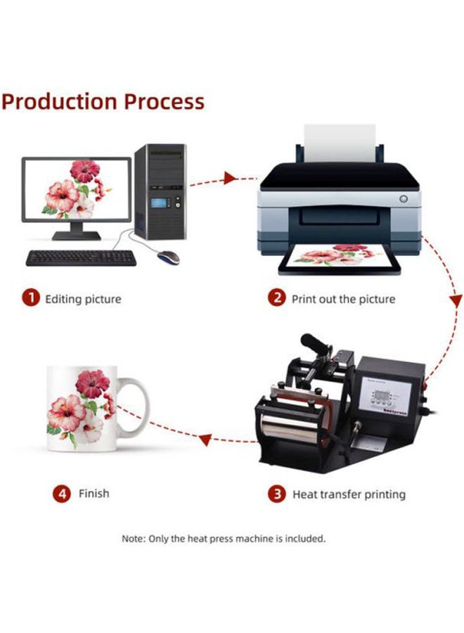 Aibecy - Heat Press Printing Machine with Digital Display for Mugs and Cups Black - Image 1
