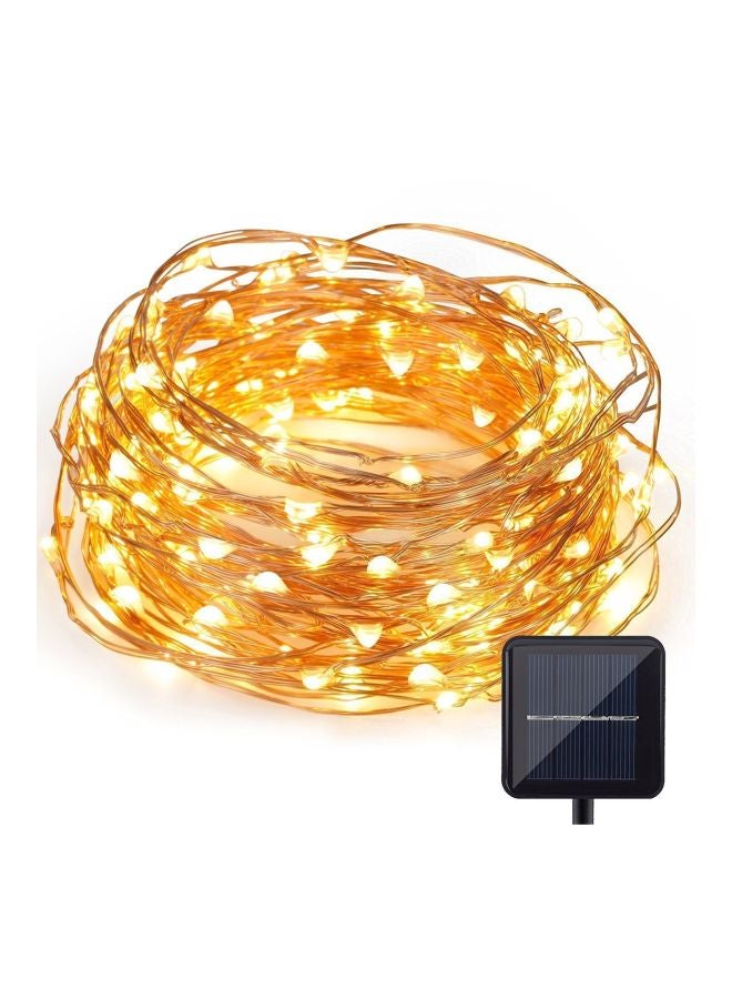 Beauenty 33Feet 100 LED Solar Powered Copper Wire Lights Yellow 33feet - Image 2