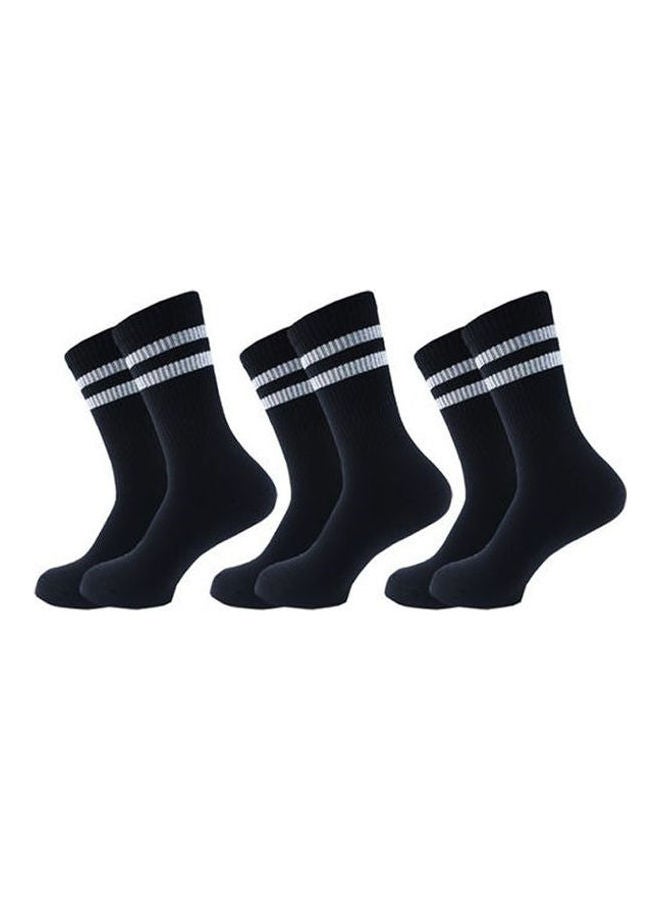 SAM SOCKS Half Towel Sport Socks Black 