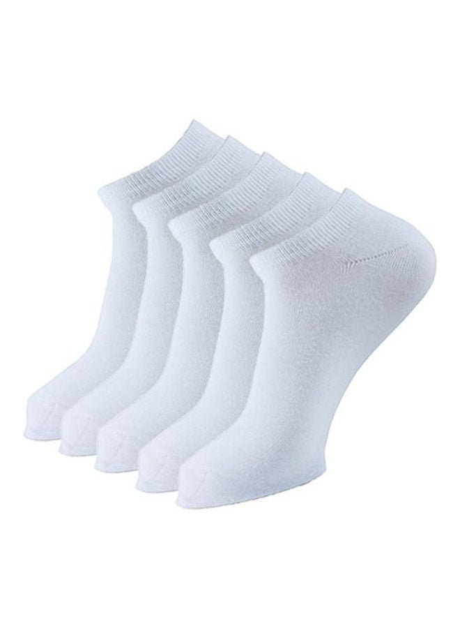SAM SOCKS Ankle Plain Socks White 