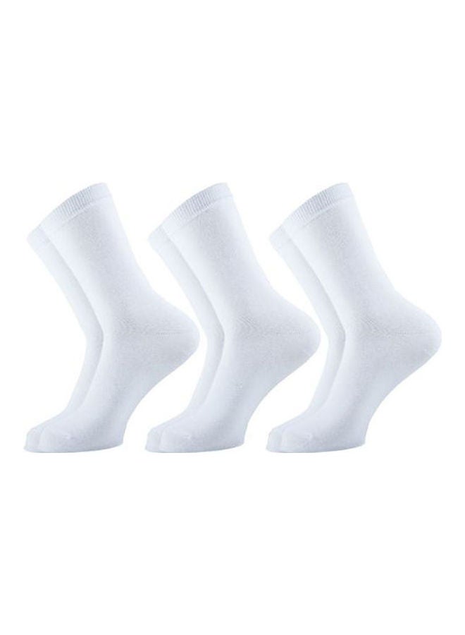 SAM SOCKS Classic Plain Socks White 