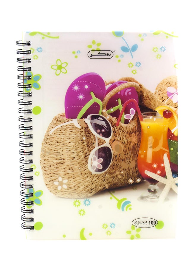 100-Sheet Double Ruled Notebook White