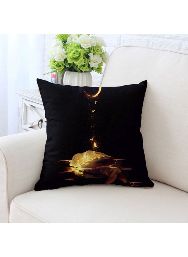 Printed Cushion Cover Black/Gold