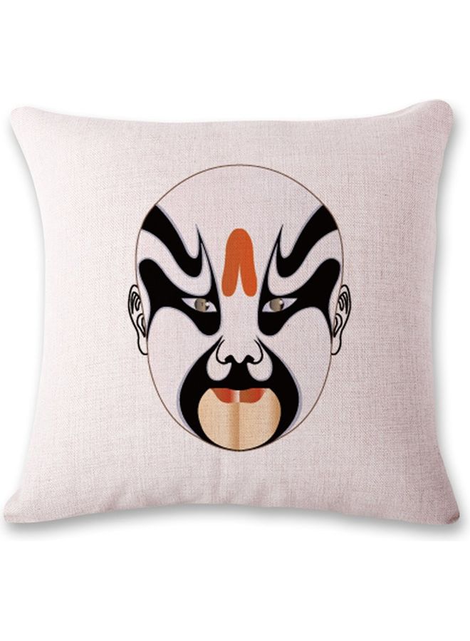Printed Cushion Cover White/Black/Red