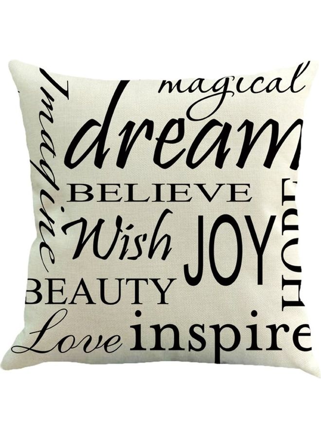 Sofa Cushion Cover Decoration Beige/Black 45x23cm - Image 1