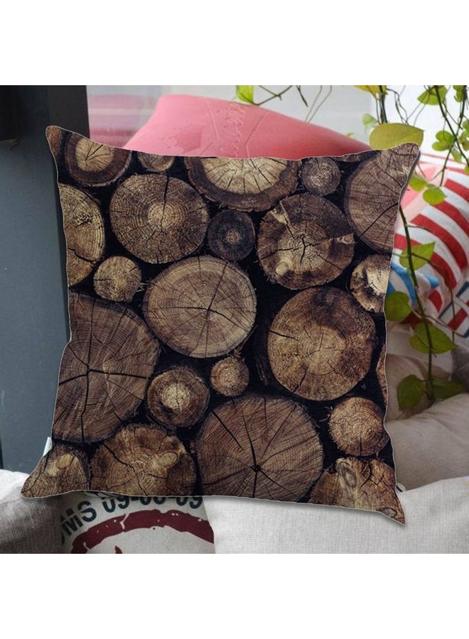 Printed Sofa Cushion Cover Brown/Black - Image 1