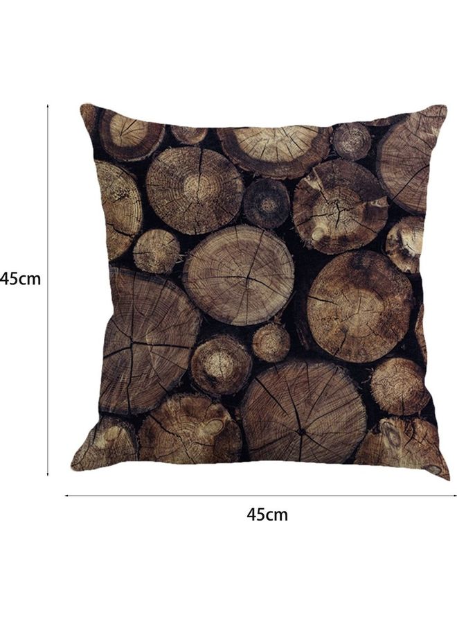 Printed Sofa Cushion Cover Brown/Black - Image 3