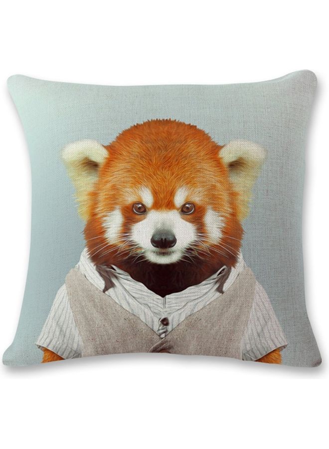 Printed Cushion Cover Grey/White/Brown