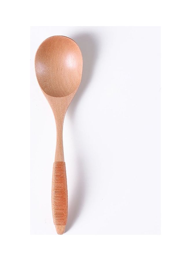 Curved Handle Rat Tail Spoon Beige 