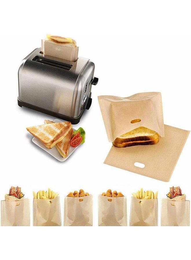 2-Piece Reusable Toast Bag Set Beige  - Image 5