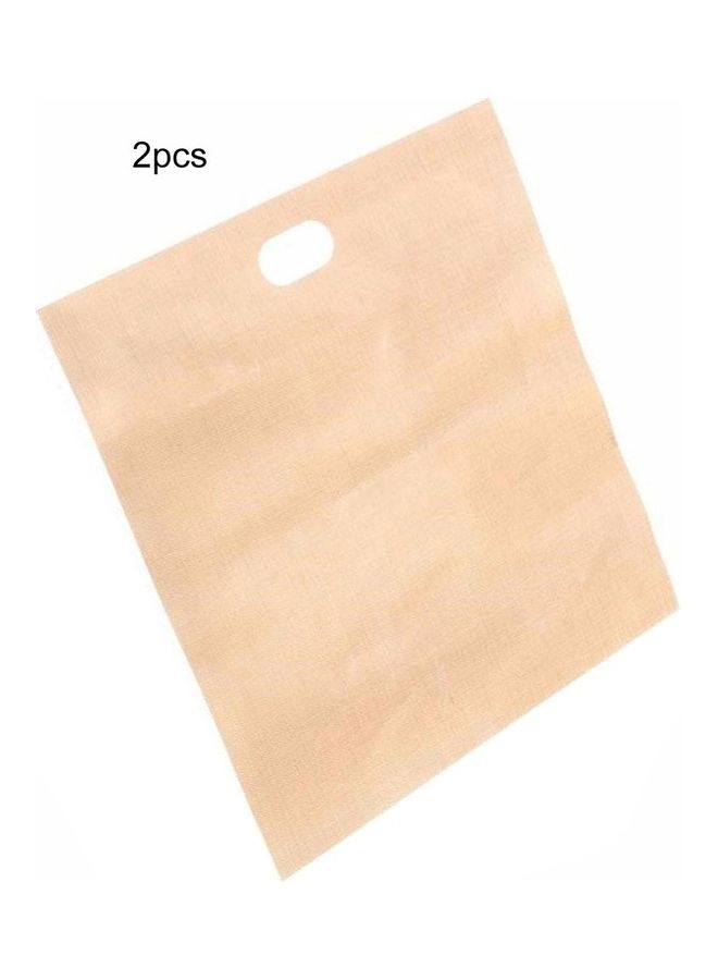 2-Piece Reusable Toast Bag Set Beige  - Image 1