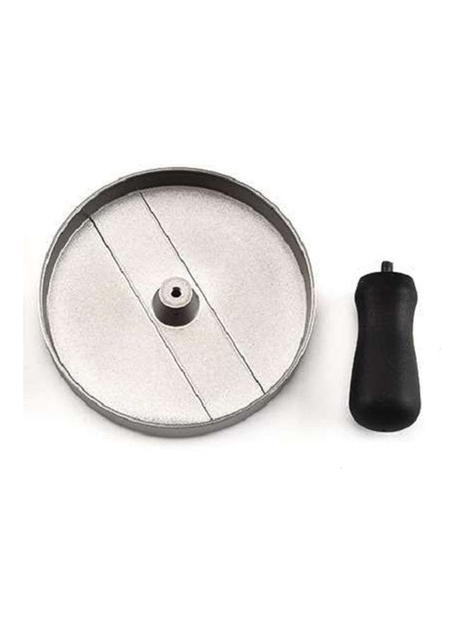 Non-Stick Burger Press with Handle Silver/Black - Image 2