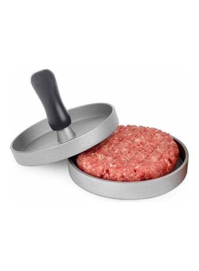 Non-Stick Burger Press with Handle Silver/Black - Image 1