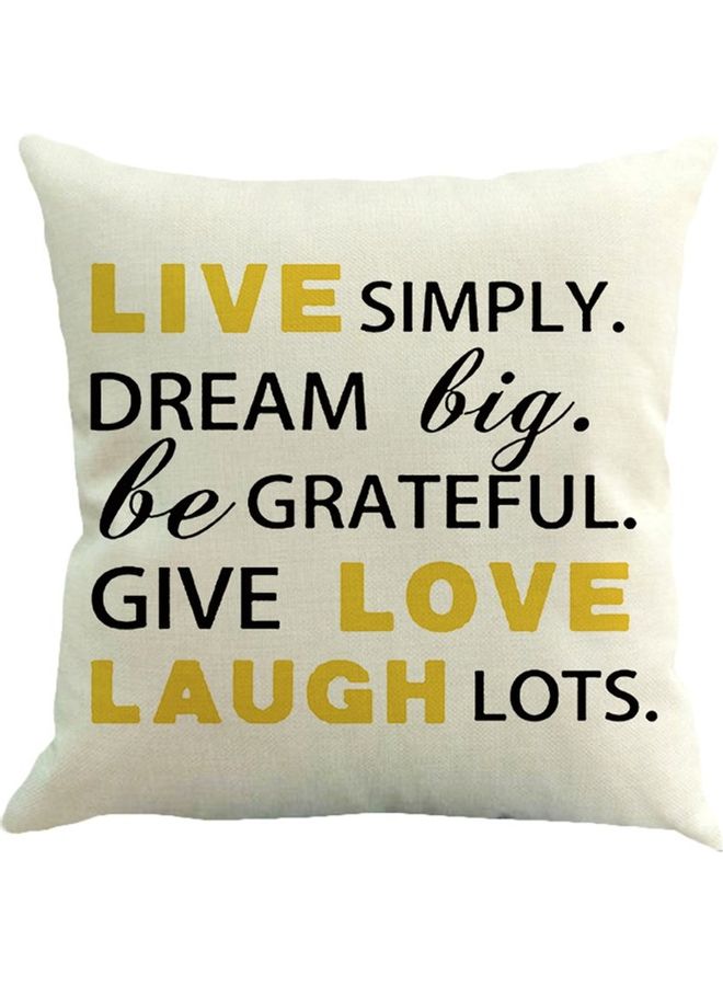 Printed Cushion Cover Multicolour 23x23cm