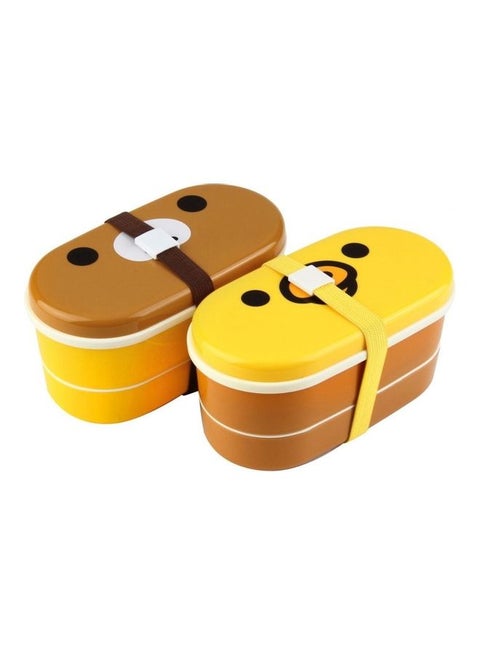 High Heat Resistance Double Layers Chopsticks Plastic Lunch Box Multicolour 165x93x88cm