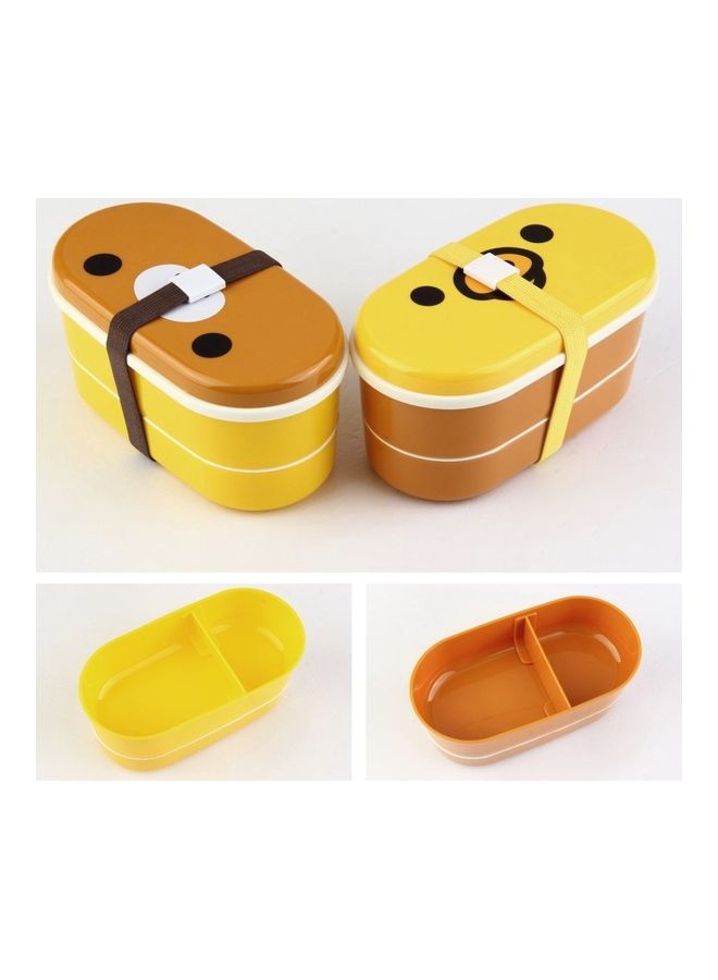 Generic - High Heat Resistance Double Layers Chopsticks Plastic Lunch Box Multicolour 165x93x88cm - Image 1