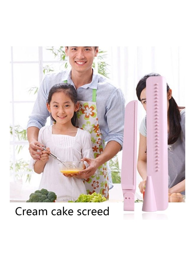 طقم أدوات خبز كيك الفوندان من البلاستيك الناعم المناسب للطعام لون وردي - Image 3