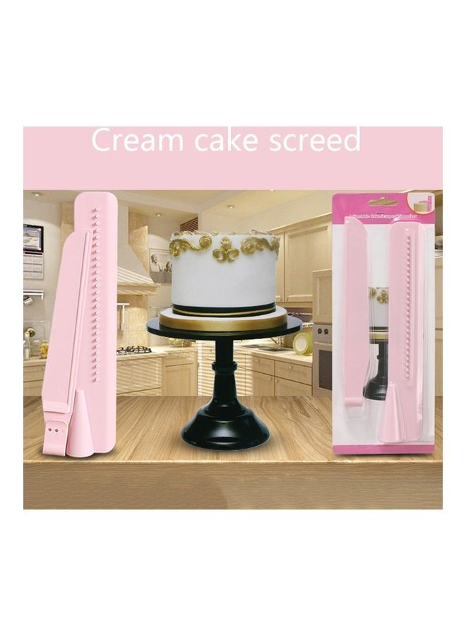 طقم أدوات خبز كيك الفوندان من البلاستيك الناعم المناسب للطعام لون وردي - Image 4