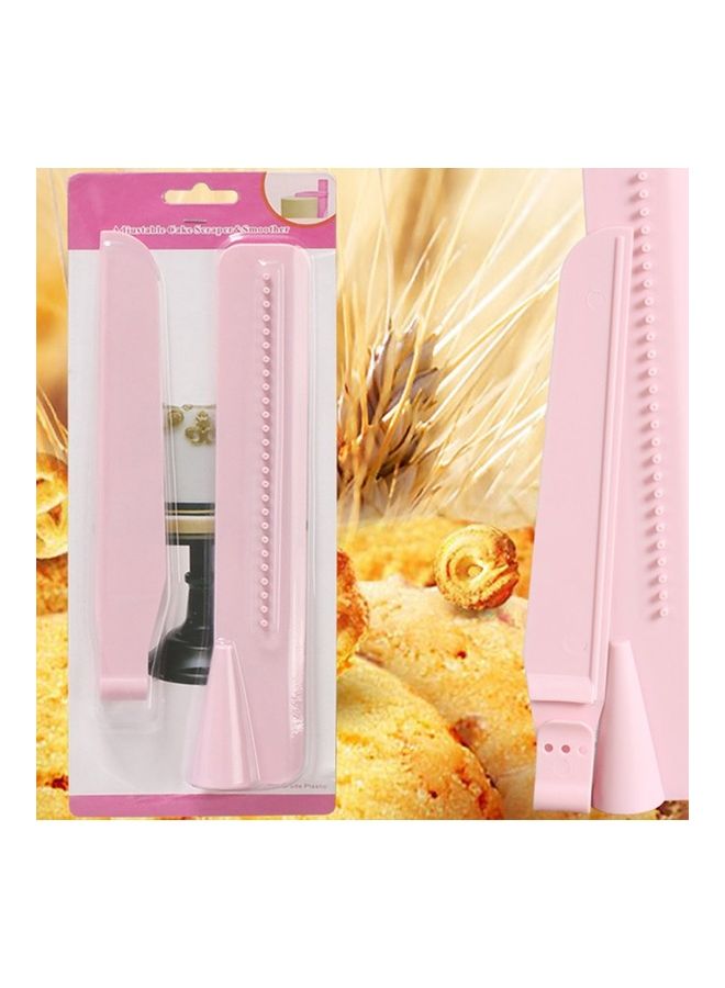 طقم أدوات خبز كيك الفوندان من البلاستيك الناعم المناسب للطعام لون وردي - Image 5