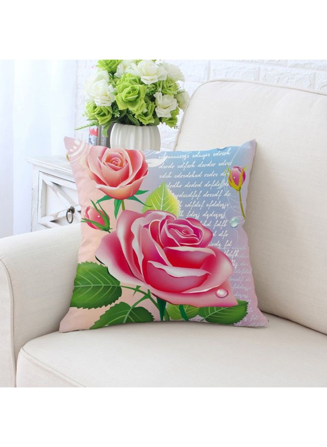 Roses Printed Cushion Cover Multicolour