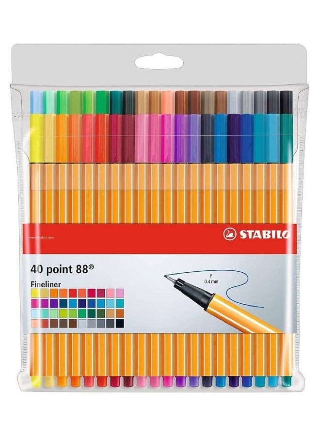 STABILO 40-Piece Fineliner Pens Set Multicolour - Image 1