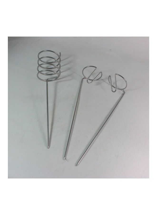 3-Piece Bottle And Glasses Racks Silver 410*200*100cm 