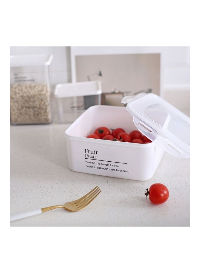 Fruit Snack Plastic Storage Box White 16.5 x 5 x 8cm