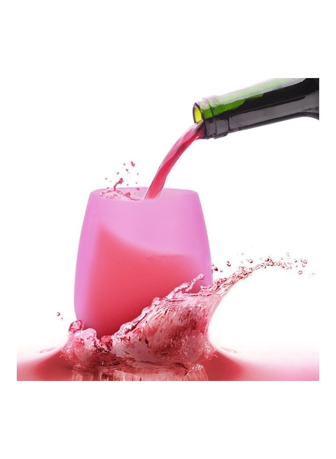 Portable Unbreakable Silicone Glass Pink - Image 2