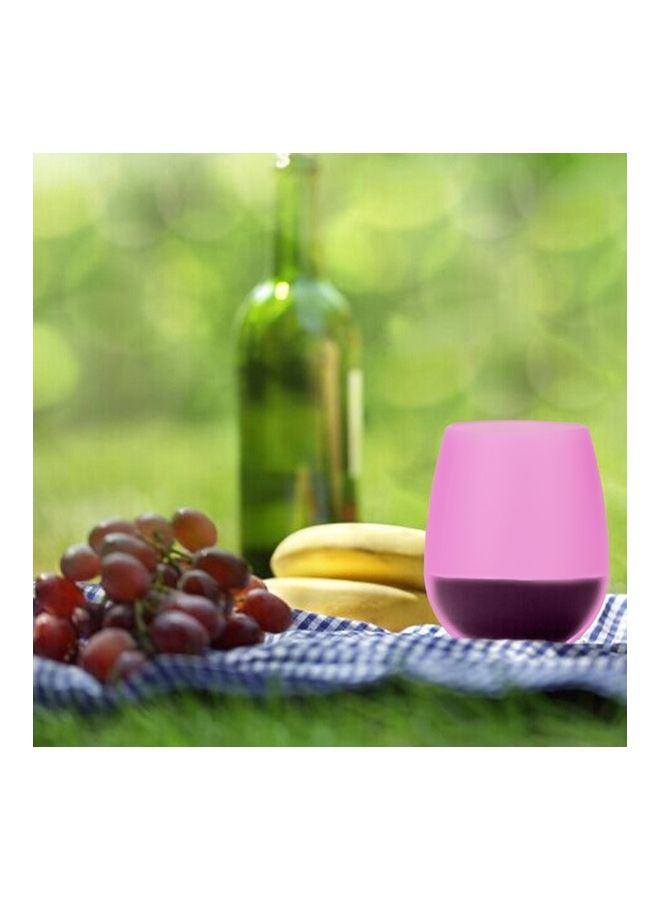 Portable Unbreakable Silicone Glass Pink - Image 3