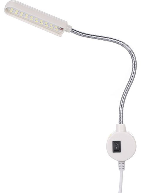 Fixed Base Bendable LED Table Lamp with Adjustable Brightness White