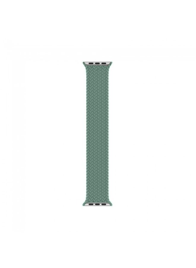 MARGOUN - Braided Solo Loop Elastic Replacement Band Small For Apple Watch 42/44/45mm Green - Image 1