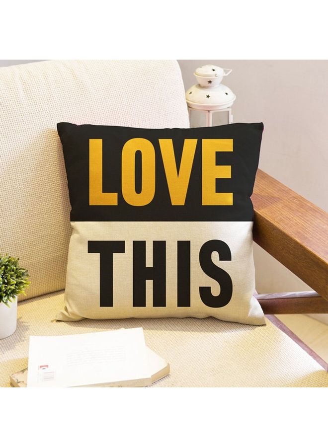 Nordic Alphabet Printed Cushion Cover Multicolour