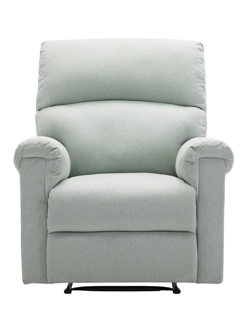 ebb & flow Recliner Sofa Luxurious Light Green Upholstered Fabric Cooper Collection Classic Lazy Boy Chair 88 X 98 X 102 Relaxing Sofa, Easy Chair Light Green 88 x 98 x 102cm