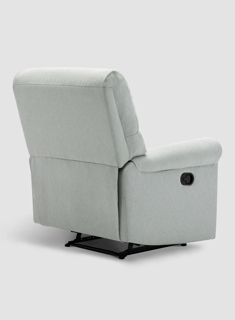ebb & flow Recliner Sofa Luxurious Light Green Upholstered Fabric Cooper Collection Classic Lazy Boy Chair 88 X 98 X 102 Relaxing Sofa, Easy Chair Light Green 88 x 98 x 102cm