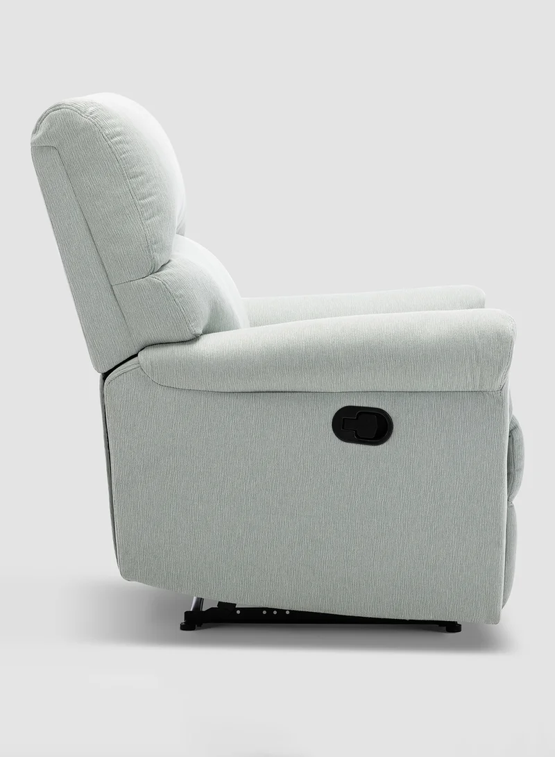 ebb & flow Recliner Sofa Luxurious Light Green Upholstered Fabric Cooper Collection Classic Lazy Boy Chair 88 X 98 X 102 Relaxing Sofa, Easy Chair Light Green 88 x 98 x 102cm