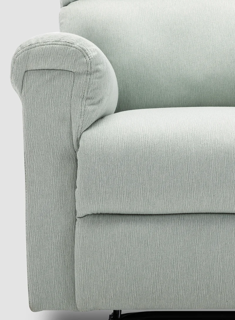 ebb & flow Recliner Sofa Luxurious Light Green Upholstered Fabric Cooper Collection Classic Lazy Boy Chair 88 X 98 X 102 Relaxing Sofa, Easy Chair Light Green 88 x 98 x 102cm