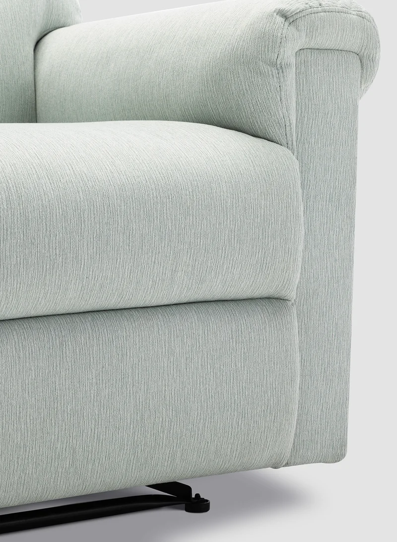 ebb & flow Recliner Sofa Luxurious Light Green Upholstered Fabric Cooper Collection Classic Lazy Boy Chair 88 X 98 X 102 Relaxing Sofa, Easy Chair Light Green 88 x 98 x 102cm