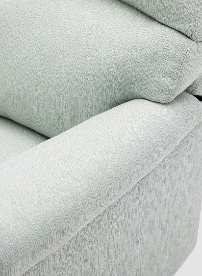ebb & flow Recliner Sofa Luxurious Light Green Upholstered Fabric Cooper Collection Classic Lazy Boy Chair 88 X 98 X 102 Relaxing Sofa, Easy Chair Light Green 88 x 98 x 102cm