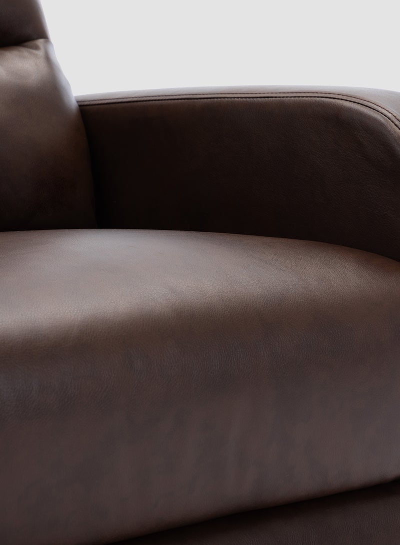 Recliner Sofa Luxurious Brown Leather - Dawson Collection Classic Lazy Boy Chair - Relaxing Sofa Easy Chair - Brown 75*94*107cm - v1625133463/N42934357A_11