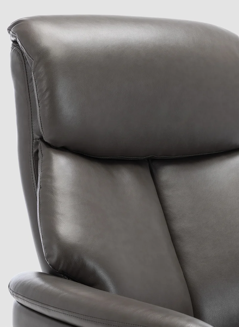 ebb & flow Recliner Sofa Luxurious Grey Upholstered Fabric Morgan Collection Classic Lazy Boy Chair 80 X 67 X 56 Relaxing Sofa, Easy Chair Grey 80 x 67 x 56cm