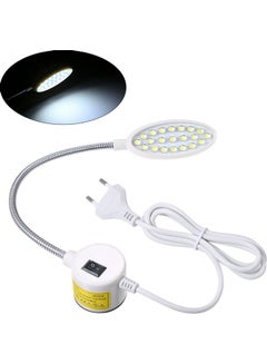 Fixed Base Bendable LED Table Lamp with Adjustable Brightness White