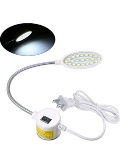 Fixed Base Bendable LED Table Lamp with Adjustable Brightness White